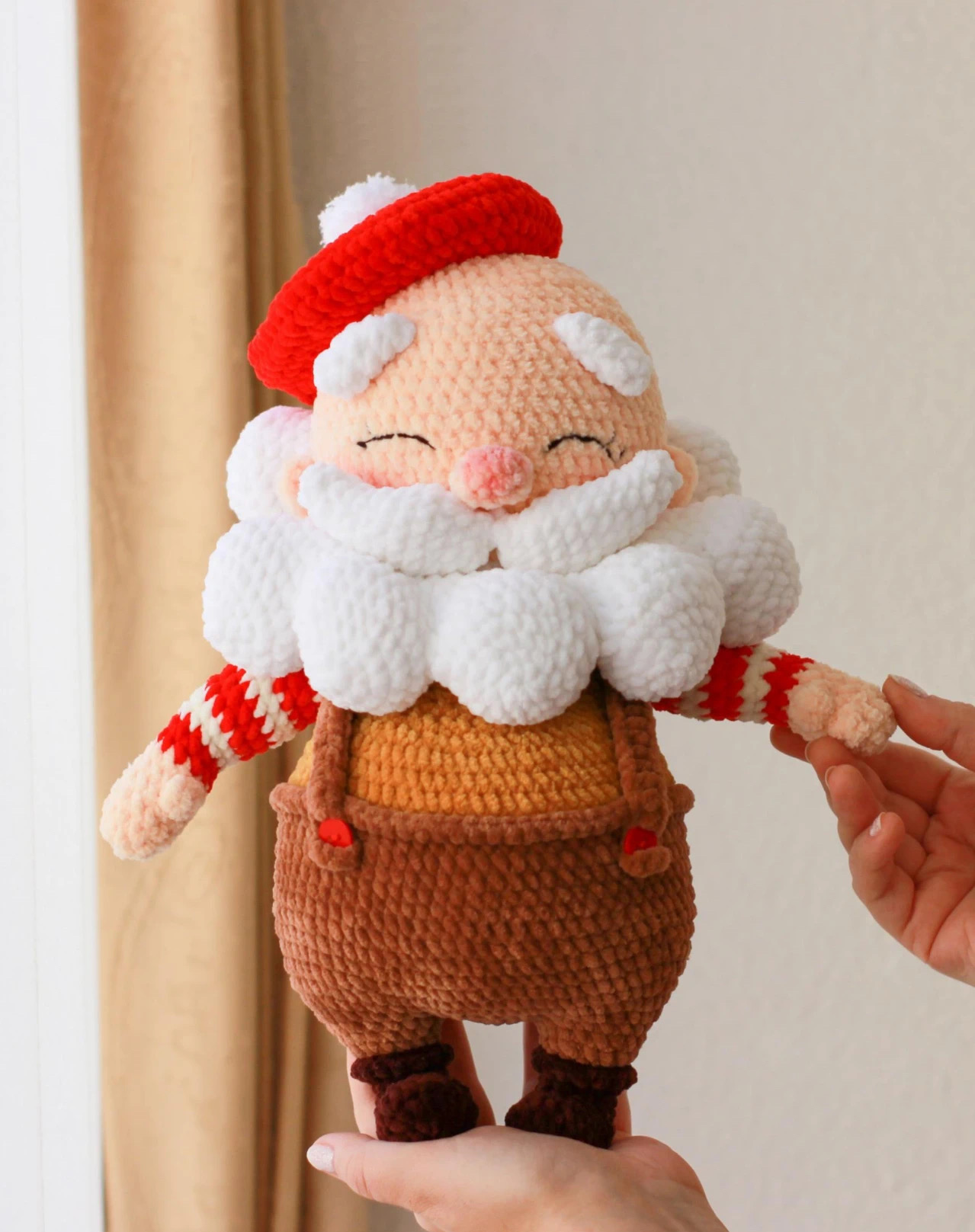 Original Amigurumi Crochet Doll Christmas Home Decor Hand Knit 
