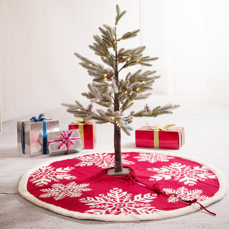 knitted Christmas tree skirt popular style Christmas decoration tree skirt