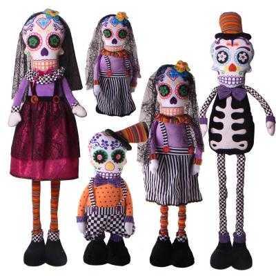 Custom Halloween Decorations Toys Creative Series Family Skull Dolls Plush Stuffed Funny Standing Toys