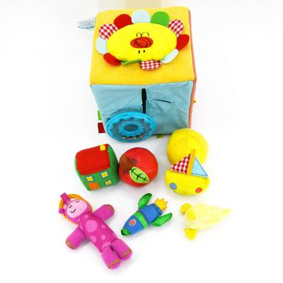 Baby six-sided puzzle plush toy multifunctional cube educational toy