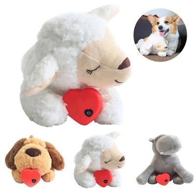 Plush Toy Dog Toy Heartbeat Puppy Pet Anxiety Relief Sleep Aid Doll Durable Dog Chew Toys