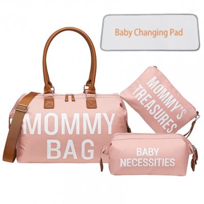 Customize Multi-function 3 pcs Baby Waterproof Diaper Bag set Mummy Bags Mommy Travel bag with shoulder for Hospital