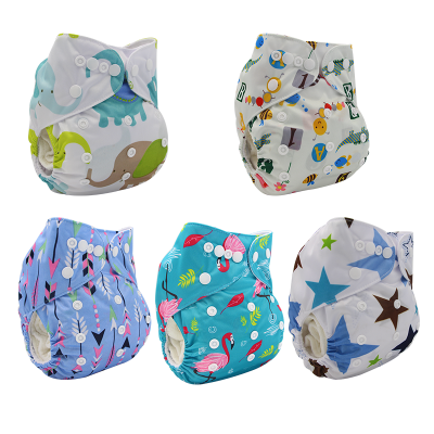 baby Cloth Diaper reusable cloth diaper pocket digital position prints diapers nappies for baby